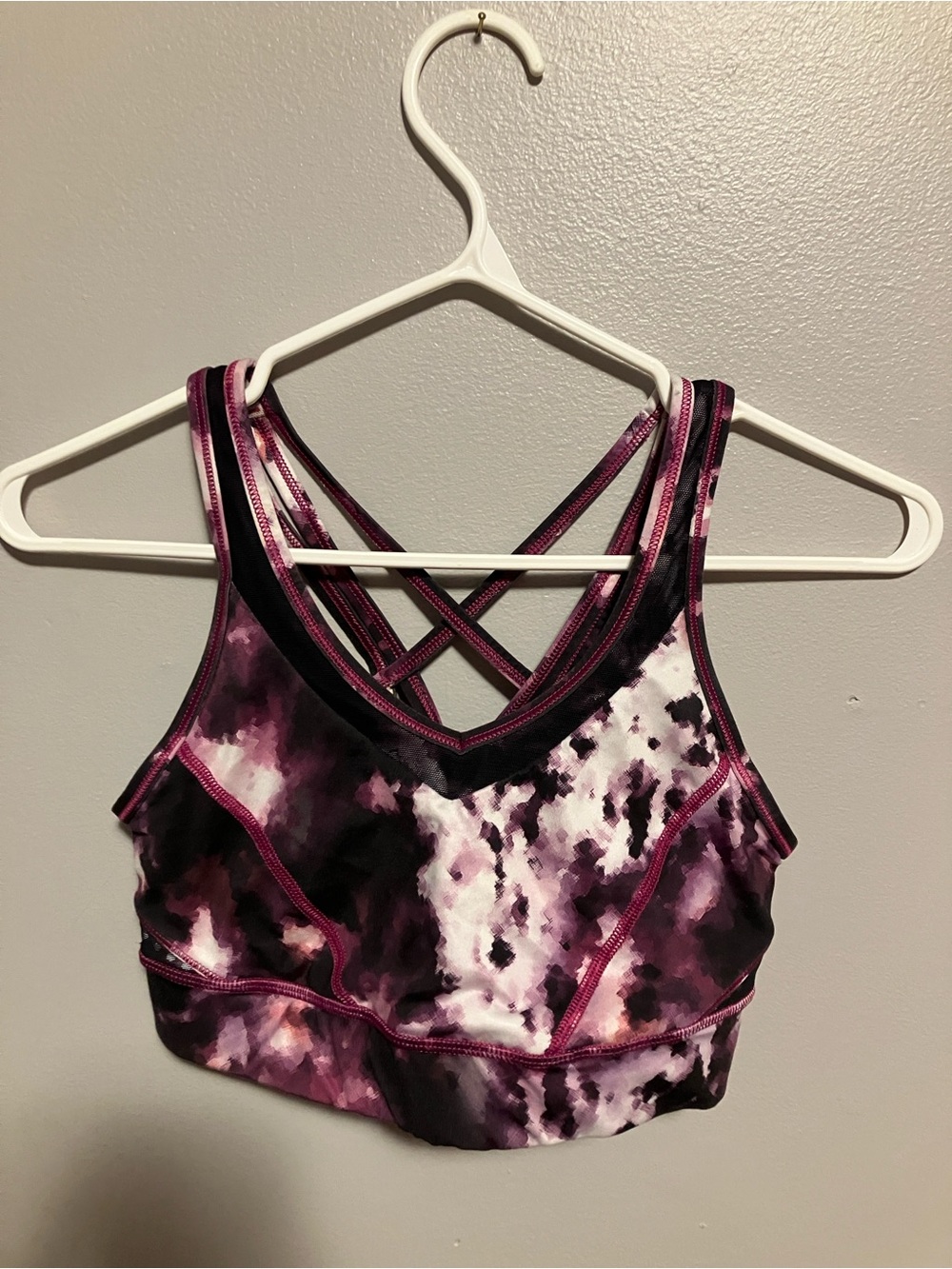 Lululemon  Purple Tie-Dye Strappy Sports Bra size 4